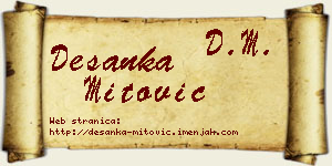 Desanka Mitović vizit kartica